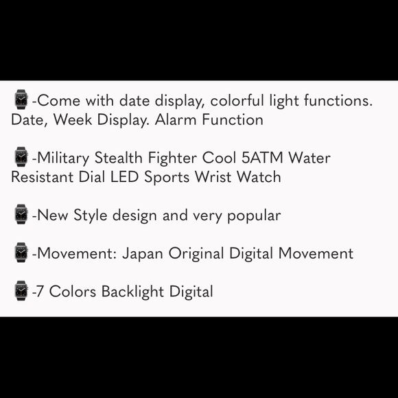 Gosasa Men Sports Military Watches Digital Airplane Shaped LED Ligh - Picture 10 of 10